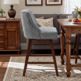 Sunvega 360-Degree Swivel Barstools with Soft Foam and Steel Spring Filler