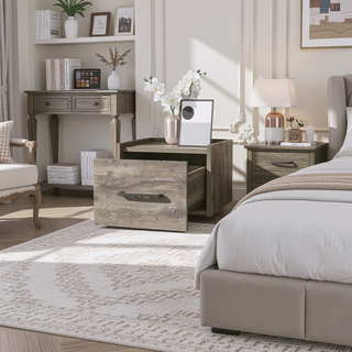 Sunvega Floating Nightstand with Accessible Storage and Space Efficient Design