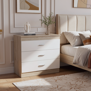 Sunvega Three Drawer Dresser with Superior Top in Black Wengue Finish