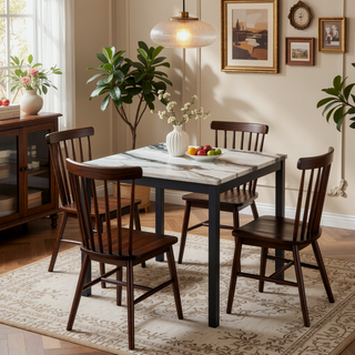 Sunvega Transitional Style Velvet like Fabric Bar Table and 4 Bar Stools
