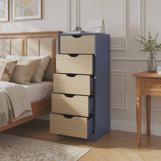 Sunvega Tall Space Efficient 5-Drawer Dresser for Nurseries and Bedrooms