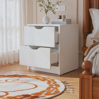 Sunvega Dillon 2 Drawers Nightstand with Large Top Surface and Storage