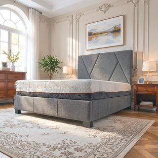 Sunvega 10 Inch Cooling Copper Infused Memory Foam Mattress with Plush and Support Layers