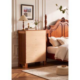 Sunvega Dark Brown Tufted Polyurethane Upholstered King Size Bed Frame