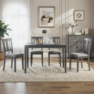 Sunvega Walnut Square Wood Dining Table for Kitchen with Counter Height and Tapered Legs