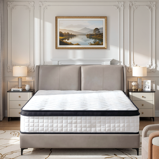 Sunvega 12 Inch Queen Size Hybrid Mattress with Memory Foam and Individually Wrapped Springs for Pressure Relief