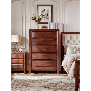 Sunvega Dark Brown Tufted Polyurethane Upholstered King Size Bed Frame