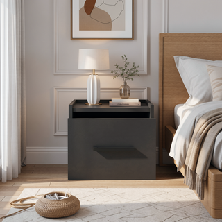 Sunvega Floating Nightstand with Handy Drawer and Surface for Bedroom Storage