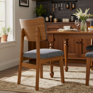 Sunvega Modern Rubberwood Dining Table with Oval Top for Kitchen and Dining Room