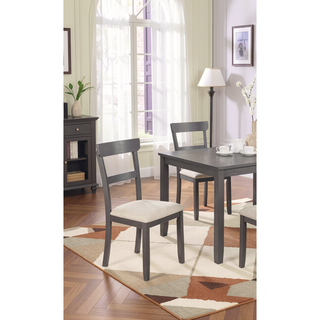 Sunvega Modern Natural Finish Wooden Top Dining Table and 4 Cushioned Chairs Set