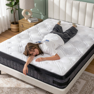 Sunvega 10 Inch Full Size Breathable Cool Cover Memory Foam Hybrid Mattress