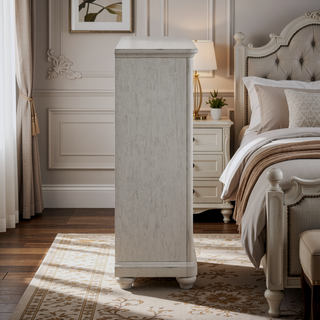 Sunvega Coastal Style Oyster Shell Gray 7-Drawer Chest with Easy Assembly