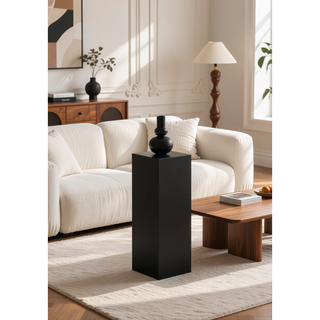 Sunvega Black Finish Chest with Five Spacious Drawers and Elegant Okume Veneer Top