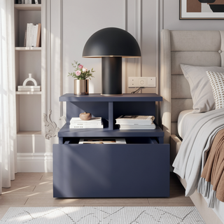 Sunvega Floating Nightstand with Wall Mounted Design and Scratch Resistant Surface
