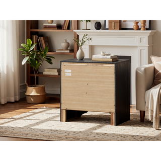 Sunvega Dark Brown Tufted Polyurethane Upholstered King Size Bed Frame