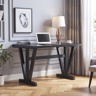 Sunvega Dark Espresso Melamine Laminate Finish Dining Table Seats Four People