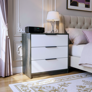 Sunvega Superior Top Light Gray Dresser with 3 Large Storage Drawers