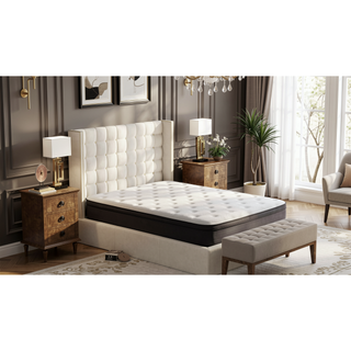 Sunvega 12 Inch Medium Firm Euro Top Hybrid Memory Foam Mattress in a Box