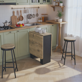 Sunvega Space-Saving Gateleg Folding Table with Compact Design and Sturdy Build