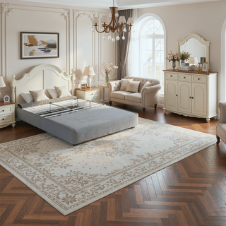 Sunvega Foldable Twin-Size Metal Mattress Bed Base with Removable Linen Cover