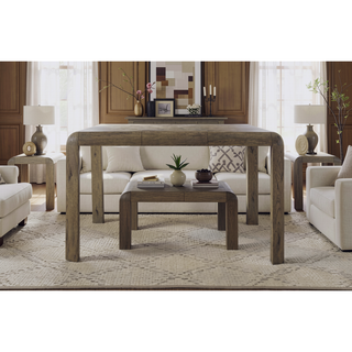 Sunvega English Knotty Oak Veneer Counter Height Table with Rounded Corners and Sturdy Legs