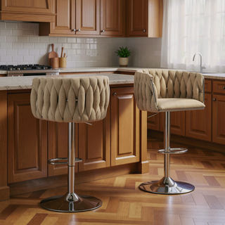 Sunvega 360 Degree Swivel Adjustable Counter Height Bar Stools Set of 2