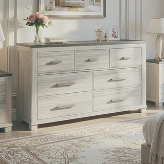 Sunvega Augusta Brown Nightstand with Dark Top Finish and Two Spacious Drawers