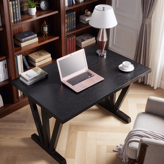 Sunvega Dark Espresso Melamine Laminate Finish Dining Table Seats Four People