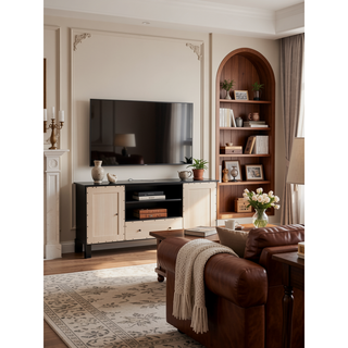 Sunvega Traditional Style Bedroom Chest with Carved Bases and Curved Mouldings