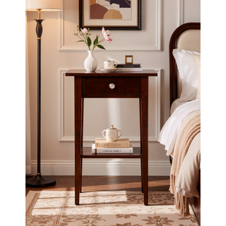 Sunvega Bright Pink Contemporary Nightstand with Durable Construction for Modern Decor