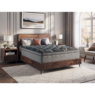 Sunvega 15" Euro Top Plush Cooling Mattress with Pocketed Coils and Gel Foam Support