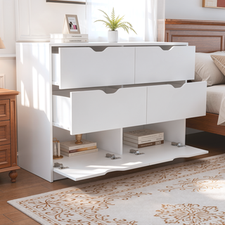 Sunvega Four Drawer Curio with Two Doors and Black Wengue Finish