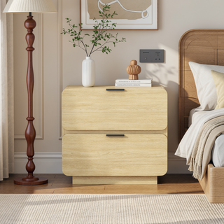 Sunvega Modern Nightstand with Two Spacious Drawers for Bedroom Use