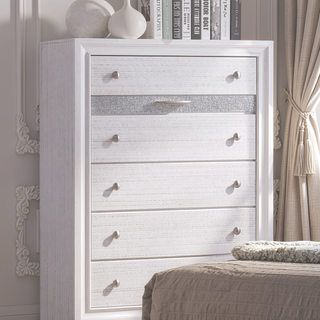 Sunvega Modern Black Nightstand with Hidden Jewelry Drawer and Nickel Knob