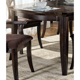Sunvega Keenan Dark Walnut Finish Rectangular Dining Table with 1 Leaf