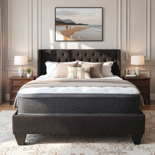 Sunvega Plush 10 Inch Cal King Hybrid Pocket Spring Gel Memory Foam Mattress