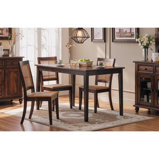 Sunvega Cardiff Espresso Finish Wooden Dining Table with Rectangular Tapered Legs