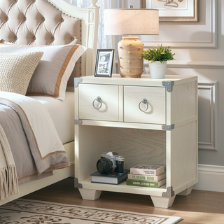 Sunvega Compact Bedside Table with USB Charging Port and Drawer