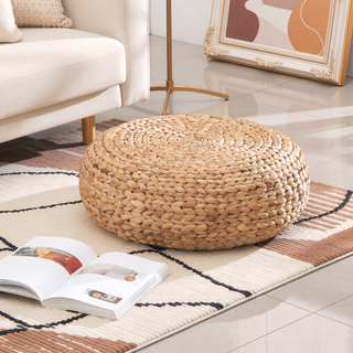 Sunvega Natural Water Hyacinth Woven Tatami Floor Cushion for Zen Meditation Yoga
