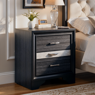 Sunvega Modern 3-Drawer Nightstand with Jewelry Storage for Bedroom