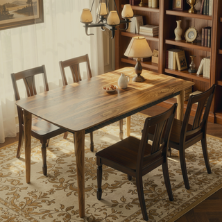 Sunvega Natural Sheesham Wood Mid-Century Modern Counter Height Dining Table