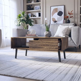 Sunvega Hamburg Coffee Table with One Open Shelf and One Drawer