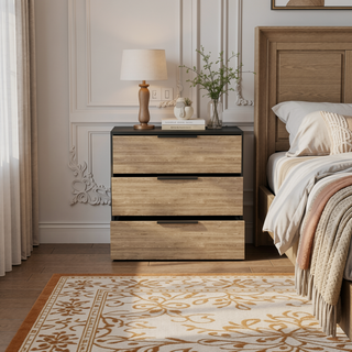 Sunvega Modern Design Dresser with Three Spacious Drawers and Top Surface
