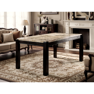 Sunvega Modern Natural Tone Dining Table with Open Lower Shelf for Kitchen