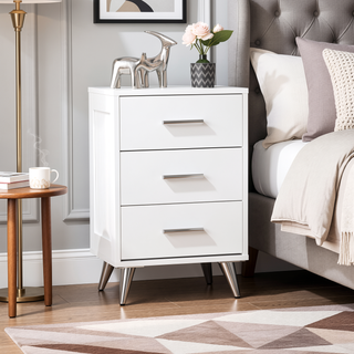 Sunvega Midcentury Modern Nightstand with Ample Drawer Storage for Bedroom