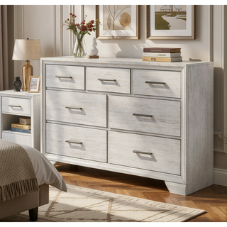 Sunvega Two Drawer Nightstand with Contemporary Style and Dark Wood Finish