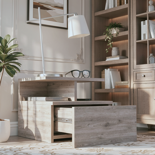 Sunvega Floating Nightstand with Drawer in Black Wengue Finish for Wall Assembly