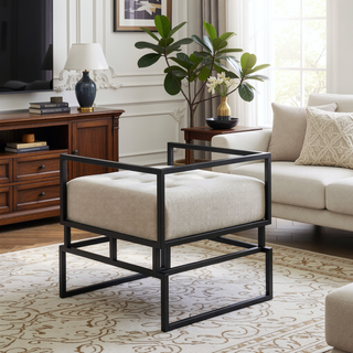 Sunvega Upholstered Bench with Plush Foam Padding and Button-Tufted Detailing