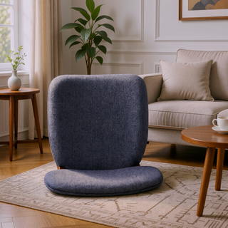 Sunvega Mid-Century Upholstered Dining Chairs with Rubberwood Frame in Walnut and Charcoal
