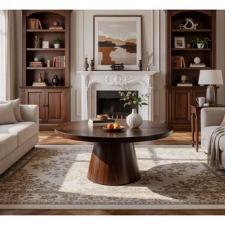 Sunvega 5-Piece Dining Set with Espresso Finish and Gray Tweed Chairs
